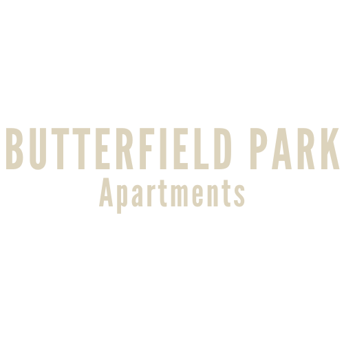 a green background with the words buttered park apartments in white